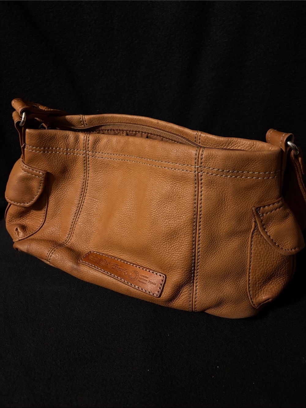 Vintage Fossil Brown Leather Shoulder Bag